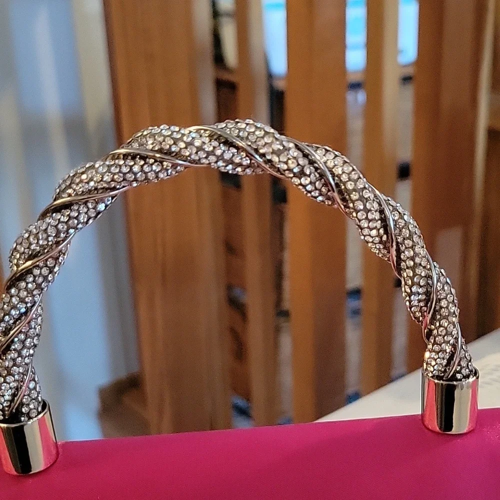 Hot Pink Rhinestone Evening Bag - Picture 3 of 6